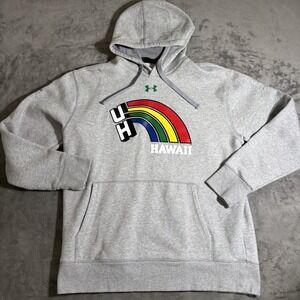 Hawaii Rainbow Warriors Under Armour UH Throwback Pullover Hoodie - Men's XL